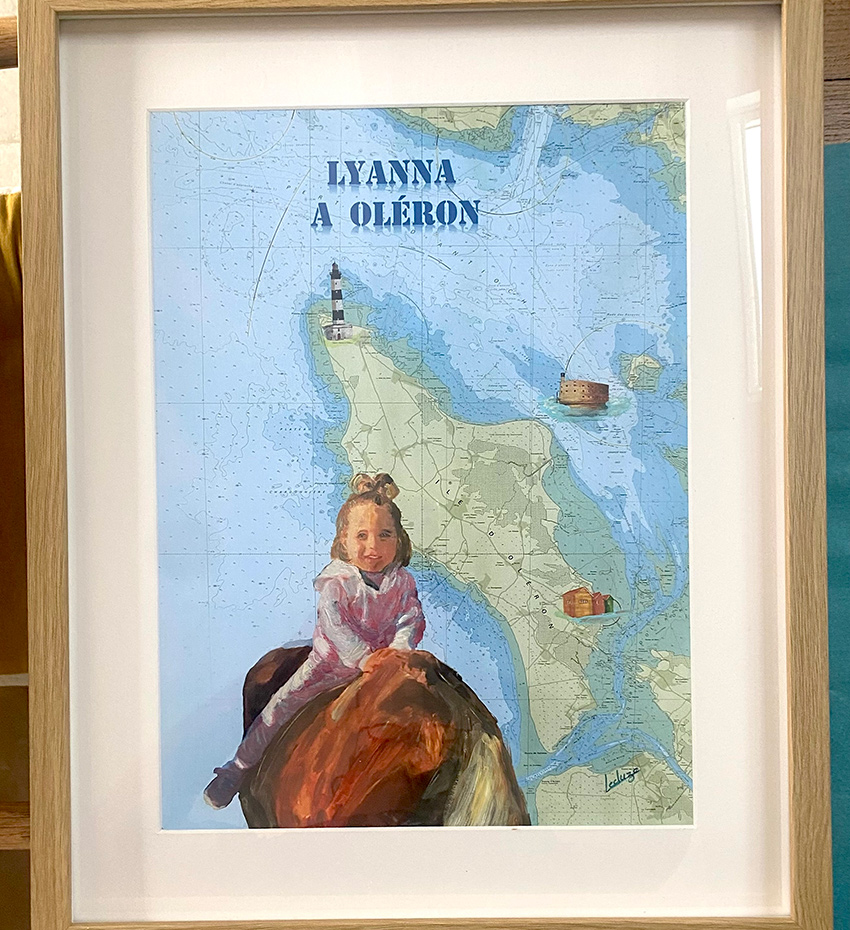 Portrait personnalisé sur carte