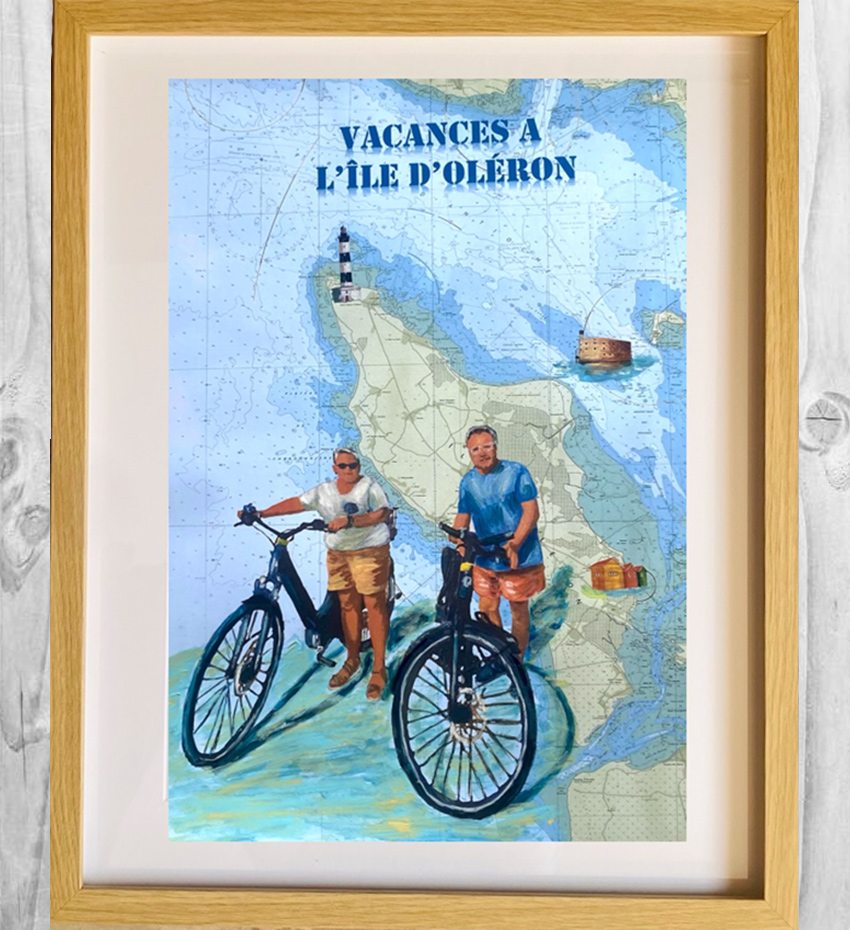 Peinture originale personnalisée sur carte à partir de votre photo